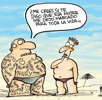 Humor en caricatura de Martirena: Marcado