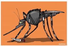 Humor en caricatura de Martirena: Otro Terrorista Global – Zika
