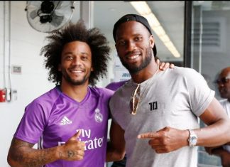 Fotos:Drogba saludó a Zidane y a los jugadores del Real Madrid