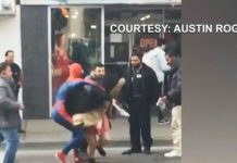 Video ‘Spiderman’ se abalanza sobre una ladrona en Canadá