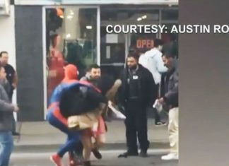 Video ‘Spiderman’ se abalanza sobre una ladrona en Canadá