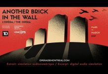 Adaptación de “The Wall” de Pink Floyd triunfa en ópera de Montreal