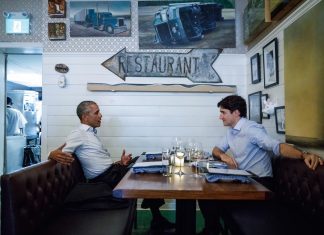 Obama y Trudeau cenan juntos en restaurante de Montreal