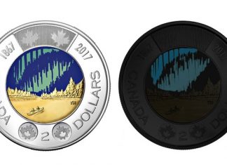 Canadá emite moneda que brilla en la oscuridad