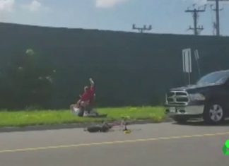VIDEO: Brutal paliza a un ciclista en Canadá por tomar una curva