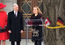 Video: Canadá estuvo a punto de recibir a la familia real belga con banderas alemanas