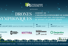 Concierto sinfónico de drones en Quebec