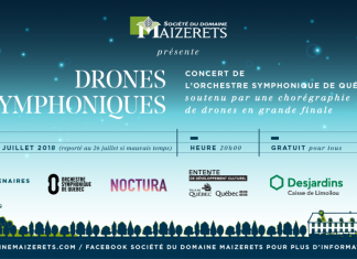 Concierto sinfónico de drones en Quebec