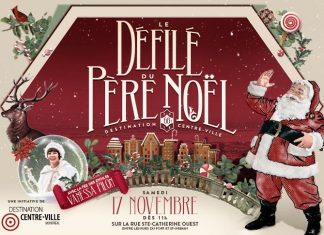 El desfile de Papá Noel en el Centro de Montreal