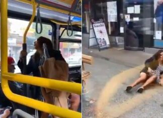 Canadá: Un hombre empuja de un bus a una mujer que le escupió en la cara
