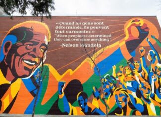 Montreal: Develan mural en honor a Nelson Mandela