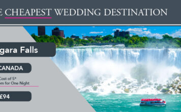 Canadá: Las Cataratas del Niágara son el destino de bodas más barato del mundo.
