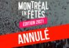 Cancelación de las actividades del Festival Montréal en fêtes 2021