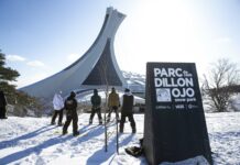 Un Snowpark gratuito abre en el Parque de Olímpico de Montreal
