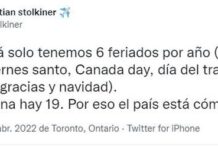 Joven argentino se hace viral por comparar los feriados entre Argentina y Canadá