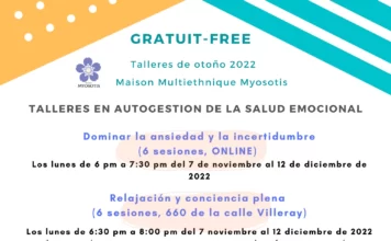 Talleres gratuitos en español en la autogestion de la salud emocional