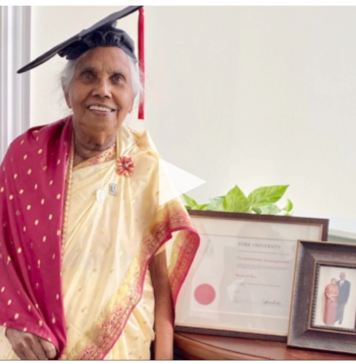 Mujer de 87 años termina su segunda maestría y es homenajeada en Canadá